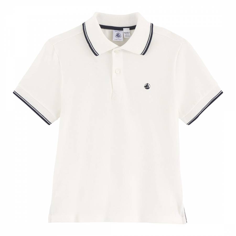 Boy's White Short-Sleeved Polo Shirt - BrandAlley