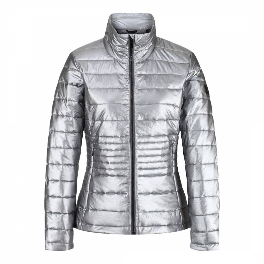 Women's Silver Lustel Padded Jacket - BrandAlley