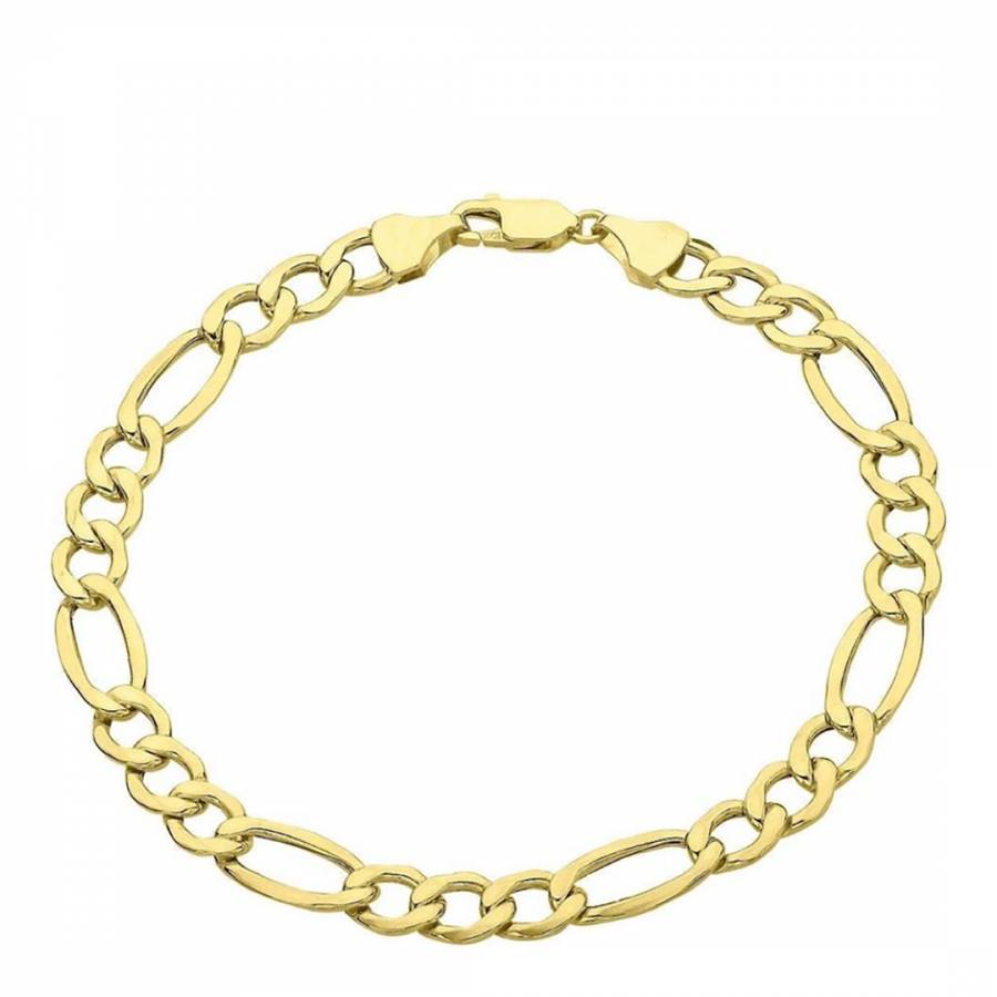 18K Gold Plated Figaro Bracelet - BrandAlley