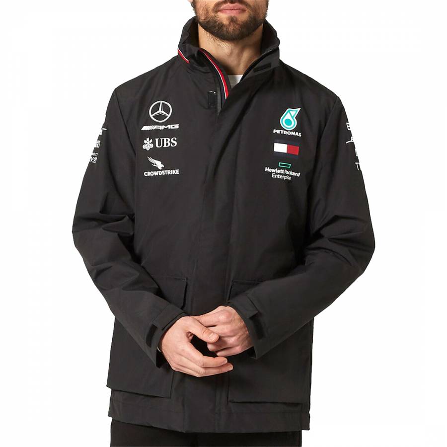 Black Mercedes-AMG Petronas Rain Jacket - BrandAlley