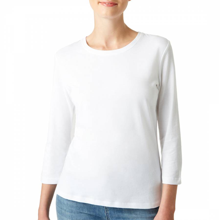 White 3 4 Sleeve Pixie T-Shirt - BrandAlley