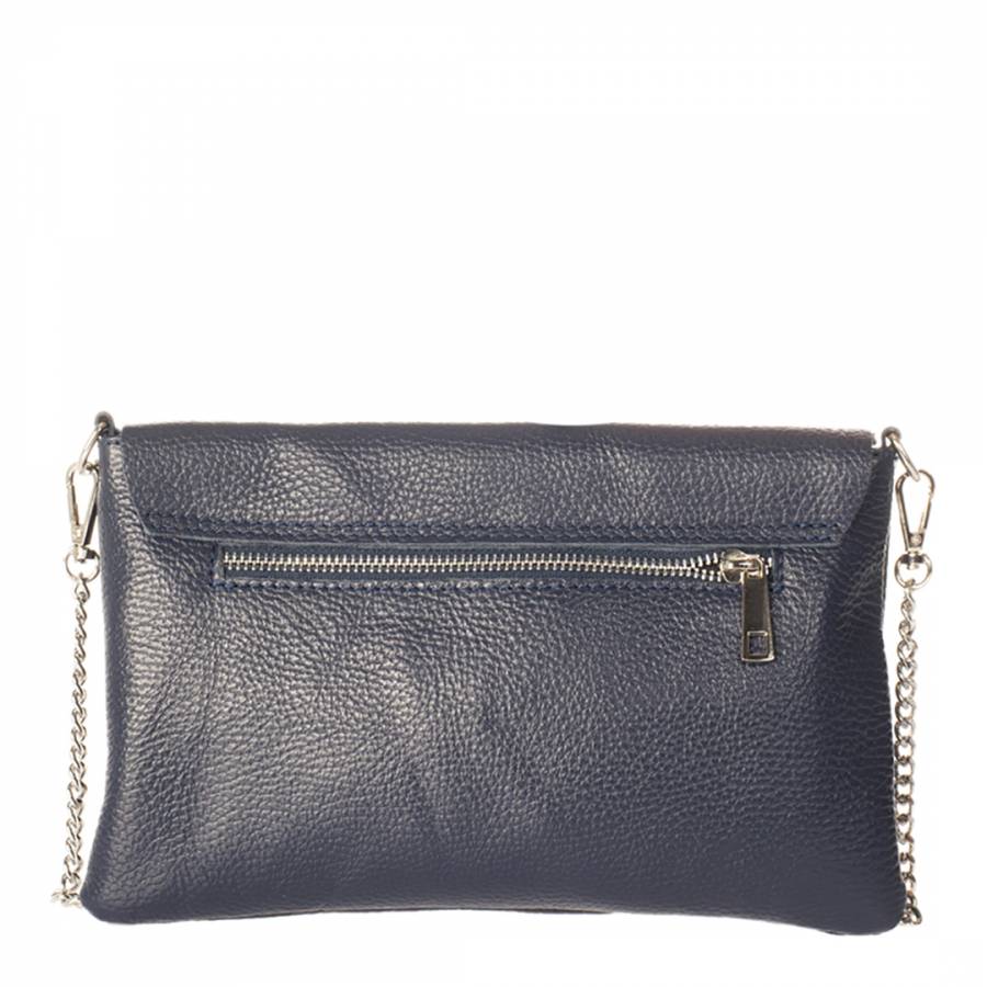 Blue Leather Clutch Bag - Accessories & Handbags - Women - BrandAlley