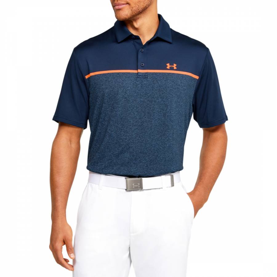 Men's Blue/Orange Polo Shirt - BrandAlley