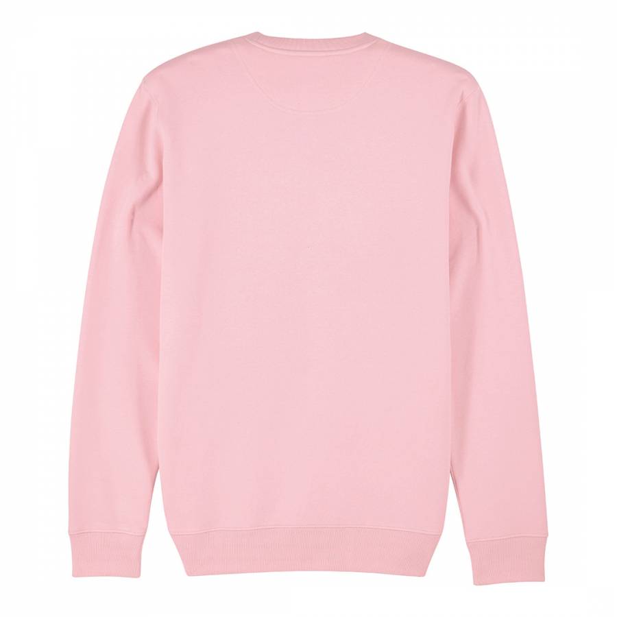 Unisex Cotton Pink Crew Neck Sweatshirt - BrandAlley