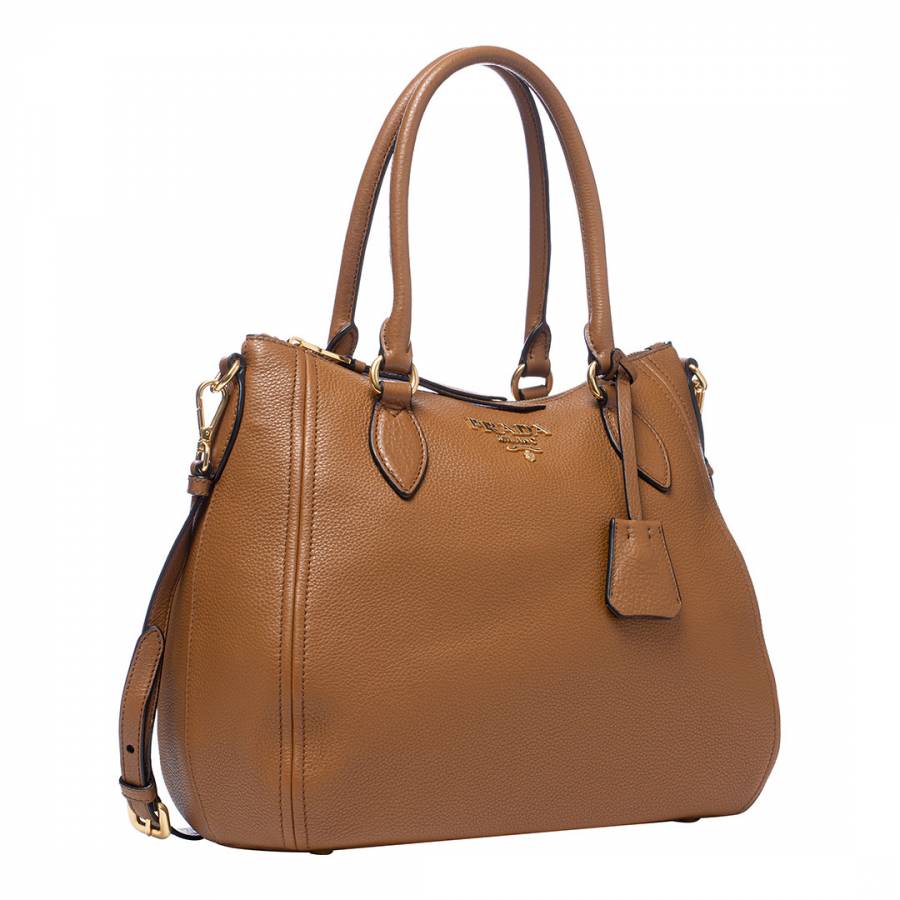 Cinnamon Leather Shoulder Bag - BrandAlley