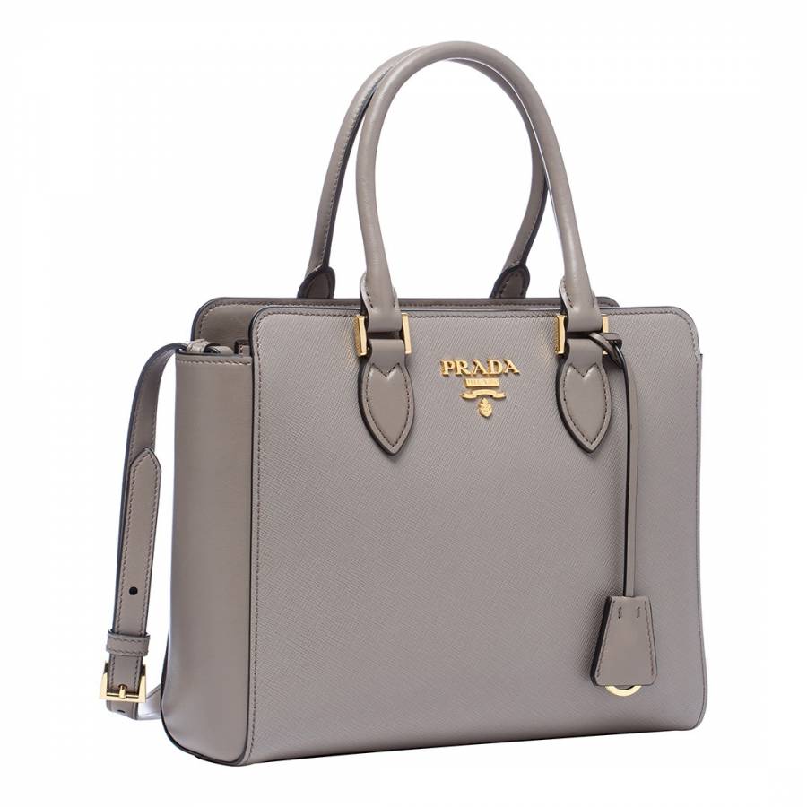 Grey Leather Prada Bag - BrandAlley