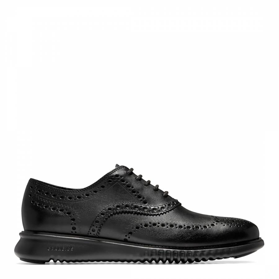Black 2.Zerogrand Wingtip Oxford Shoes - BrandAlley