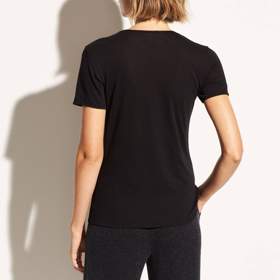 Black Short Sleeve Cotton T-Shirt - BrandAlley