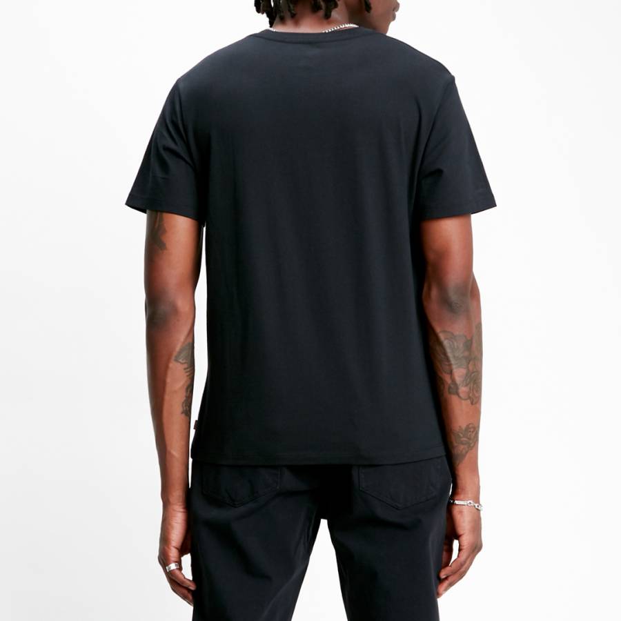 Black Chest Logo Cotton T-Shirt - BrandAlley