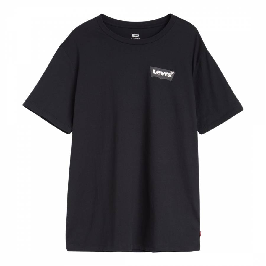 Black Chest Logo Cotton T-Shirt - BrandAlley