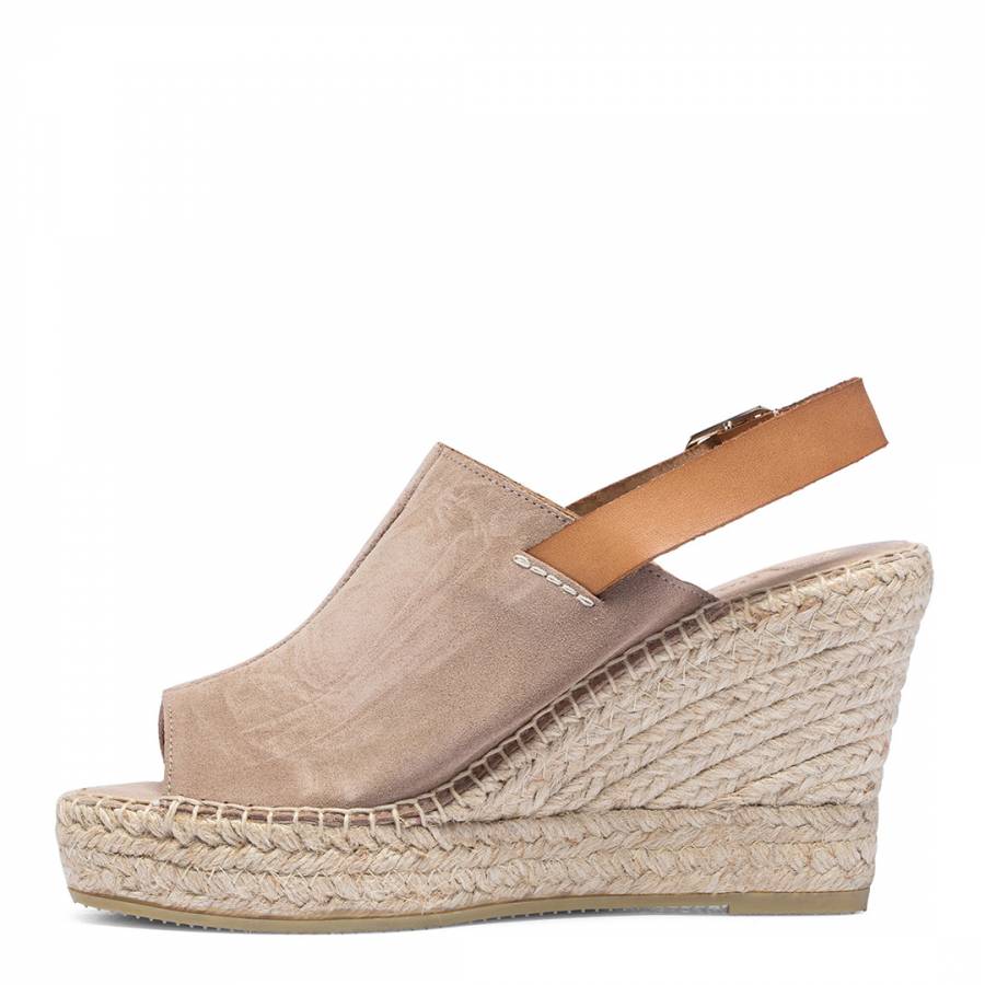 Taupe Suede Spanish Espadrille Sandal - BrandAlley