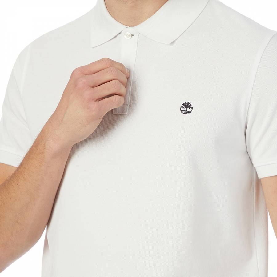 White Cotton Slim Polo Shirt - BrandAlley