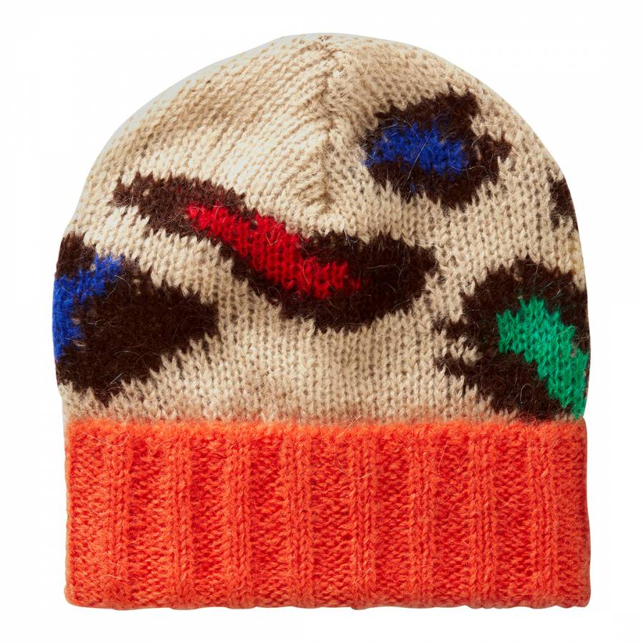 Natural Multi Spotted Knit Hat - BrandAlley