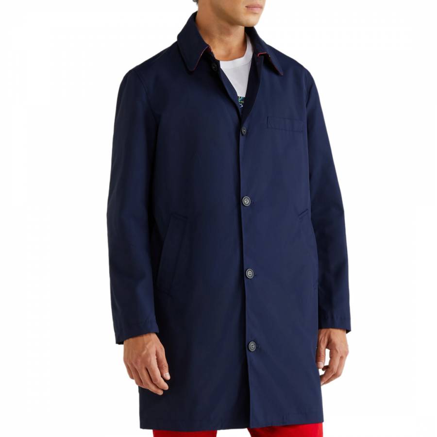Blue Waterproof Overcoat - BrandAlley