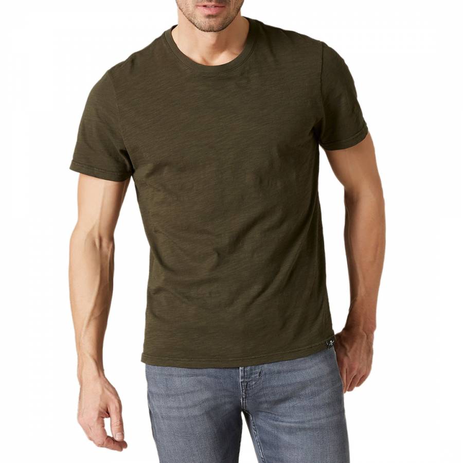 Green Slub Cotton T-Shirt - BrandAlley