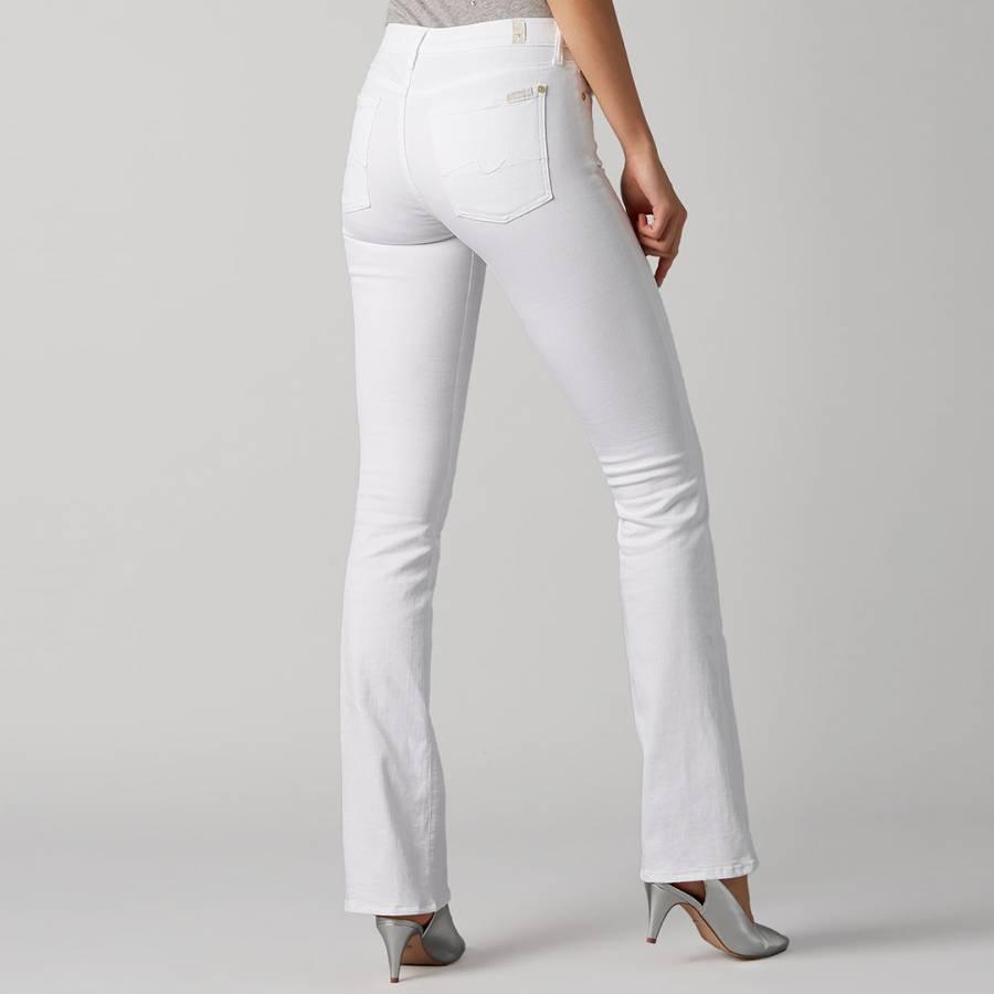 White Bootcut Stretch Jeans - BrandAlley