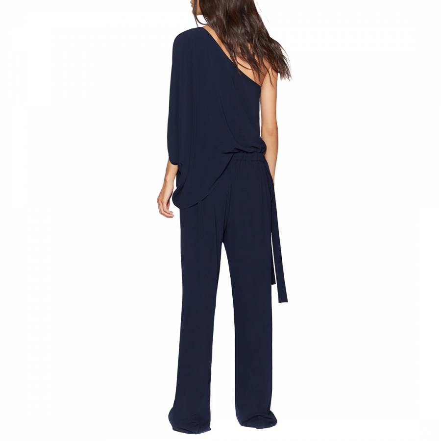 Navy Gia One Sleeve Jumpsuit - BrandAlley