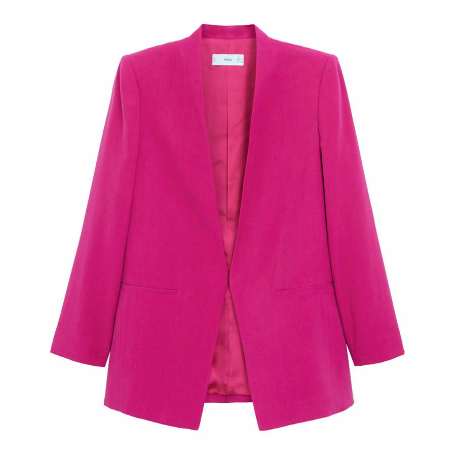 Fuchsia Structured Blazer Without Lapels - BrandAlley