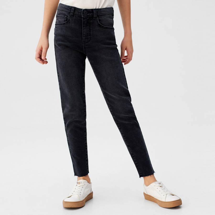 Girl's Black Denim Slim-Fit Jeans - BrandAlley