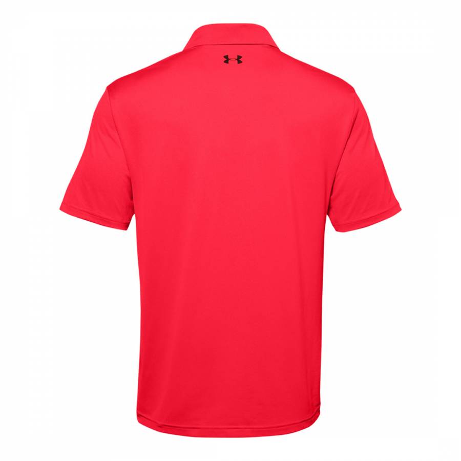 Men's Red Performance Polo Shirt - BrandAlley