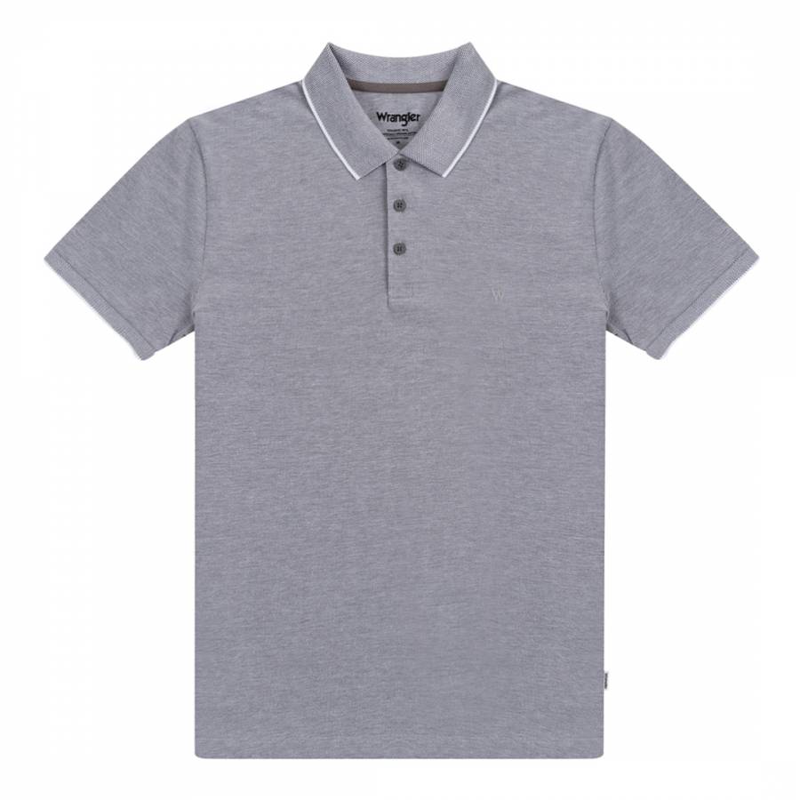 Grey Regular Fit Cotton Polo Shirt - BrandAlley