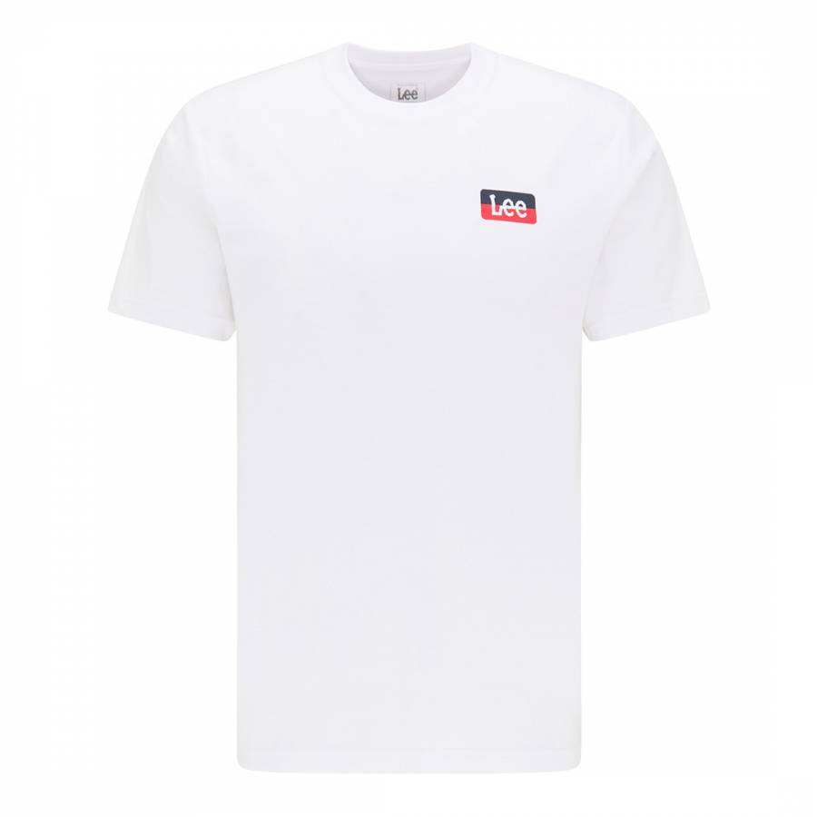 White Branded Cotton T-Shirt - BrandAlley