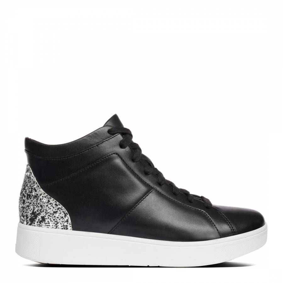 Black Mix Rally Glitter High-Top Sneakers - BrandAlley