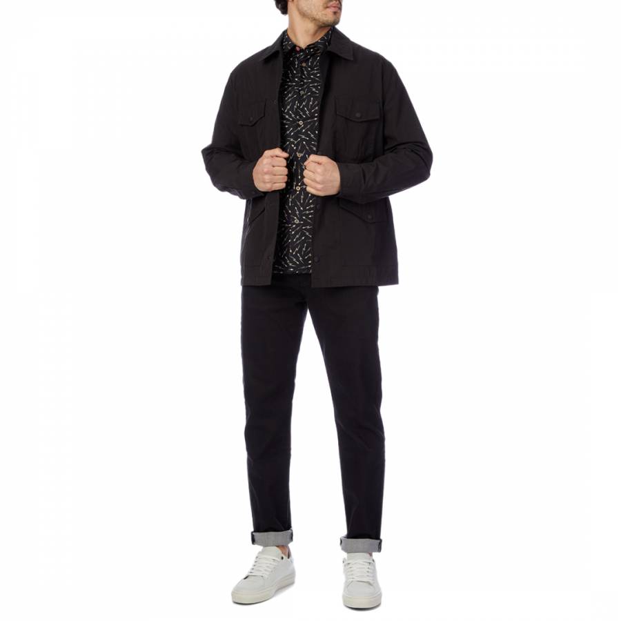Black Patterned Long Sleeved Shirt - BrandAlley
