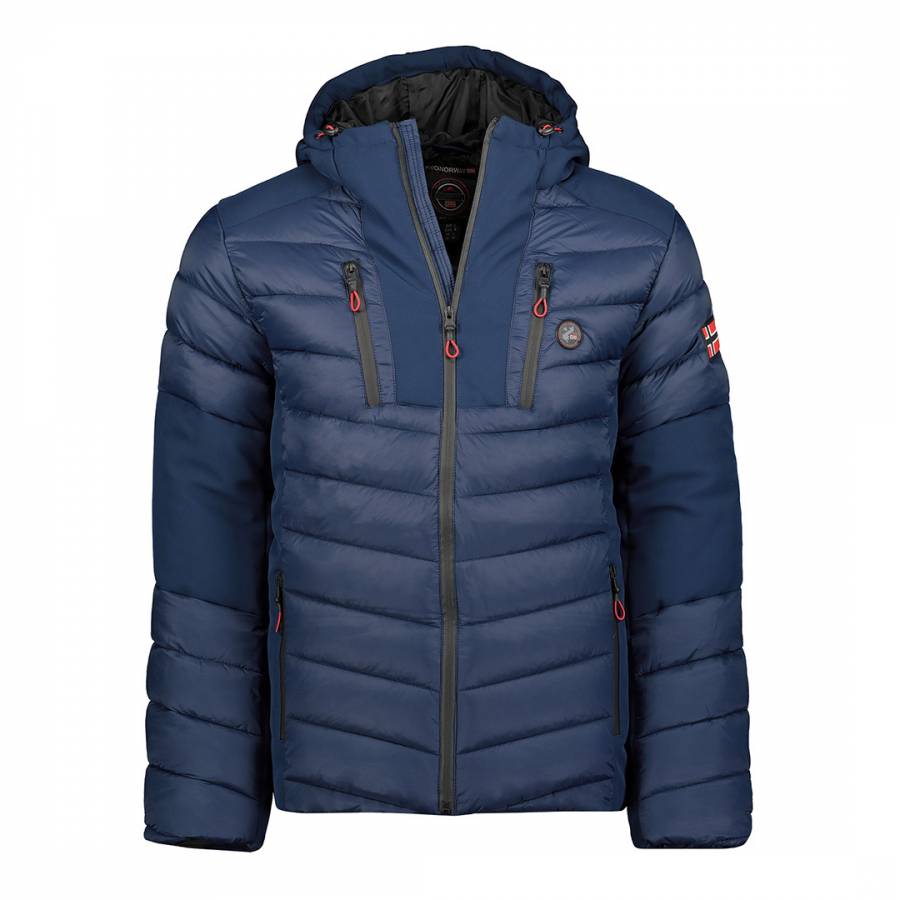 geographical norway navy padded jacket