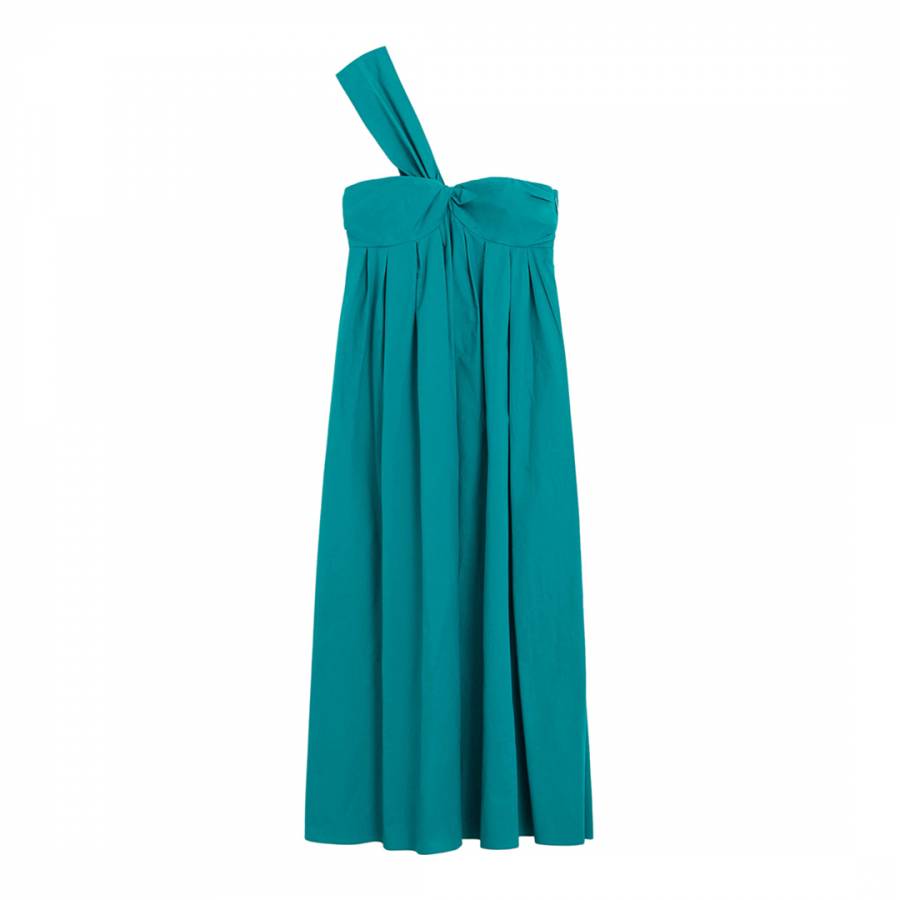 Emerald Green Cotton Maxi Dress - BrandAlley