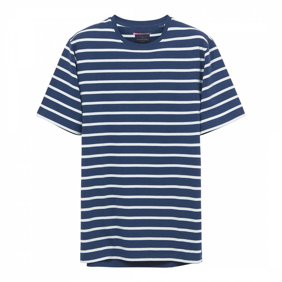 Blue/White Stripe T-Shirt - BrandAlley