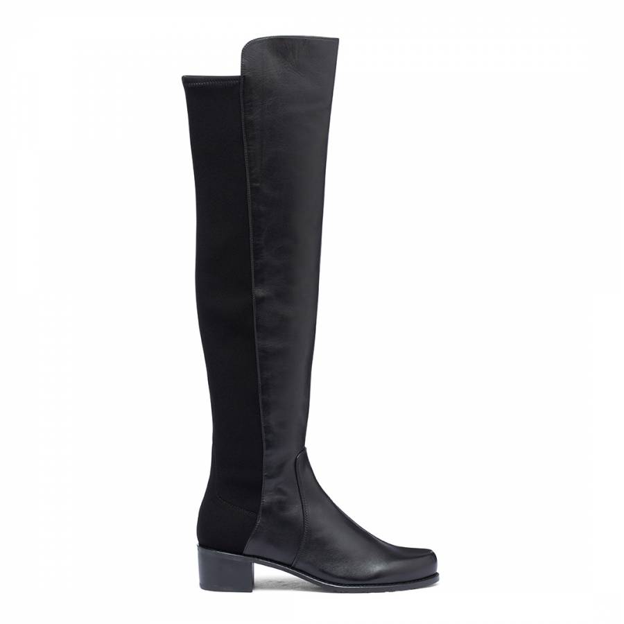 Black Nappa Reserve Over The Knee Boots - BrandAlley