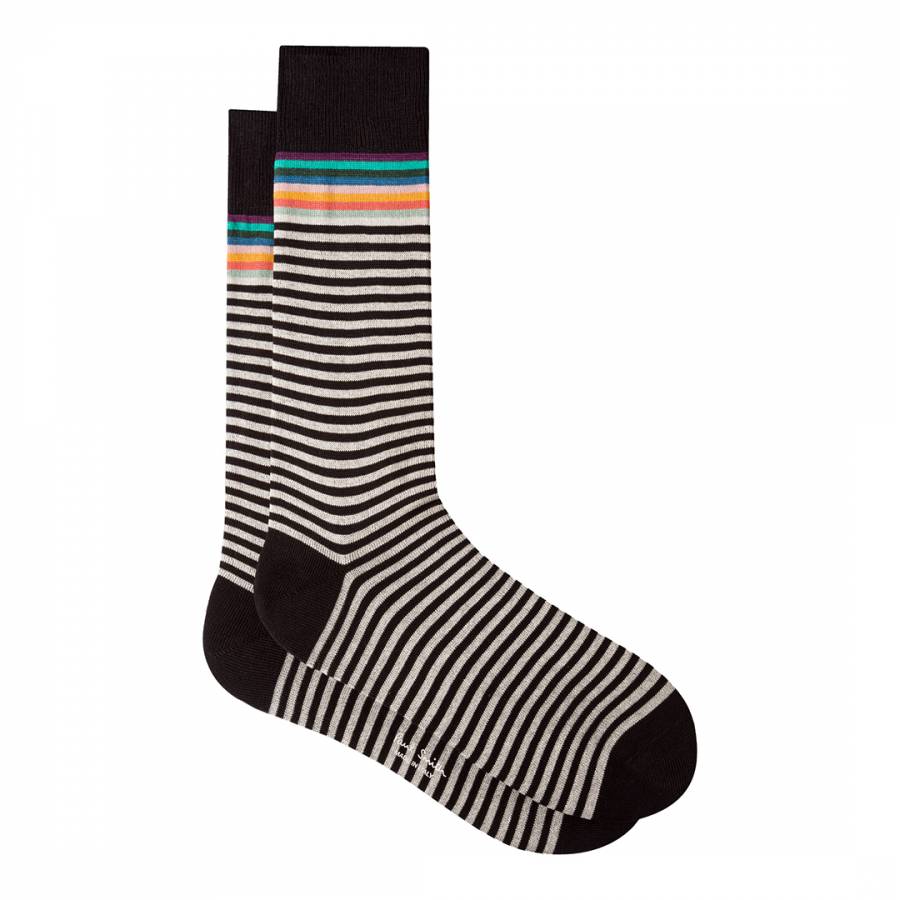 Black Stripe Socks - BrandAlley