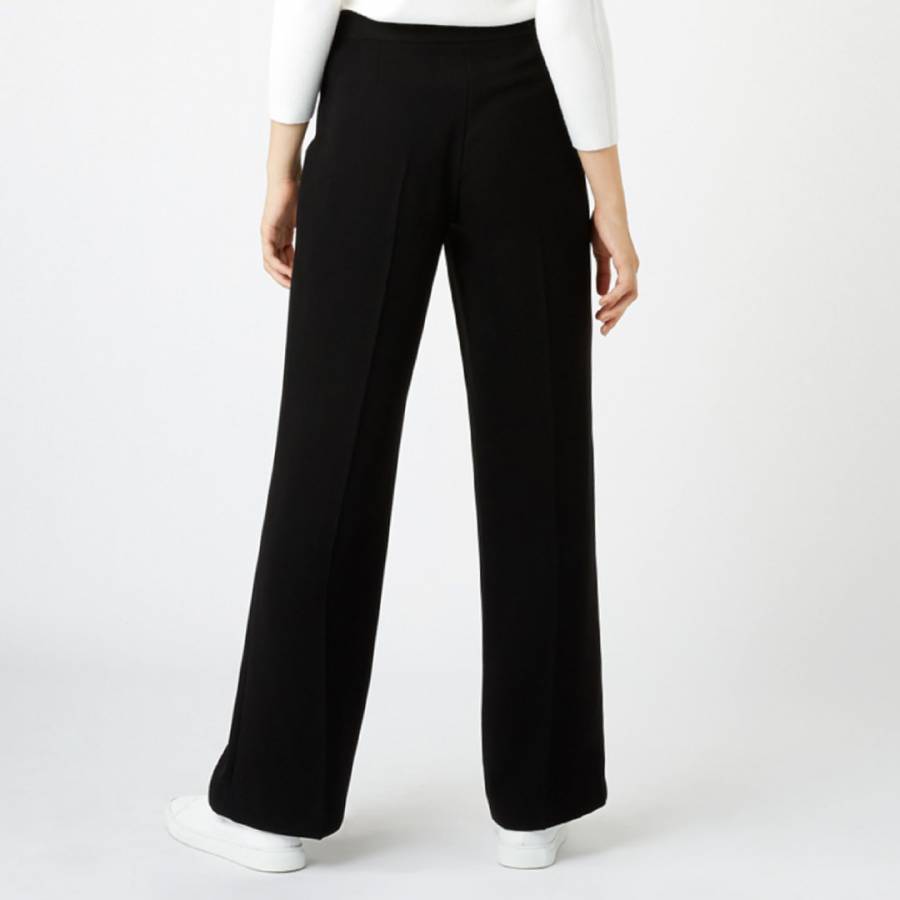 Black Kiera Straight Leg Trousers - BrandAlley