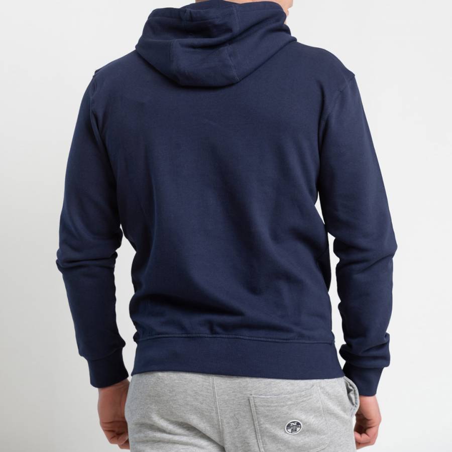 Navy Hooded Cotton Sweatshirt - BrandAlley