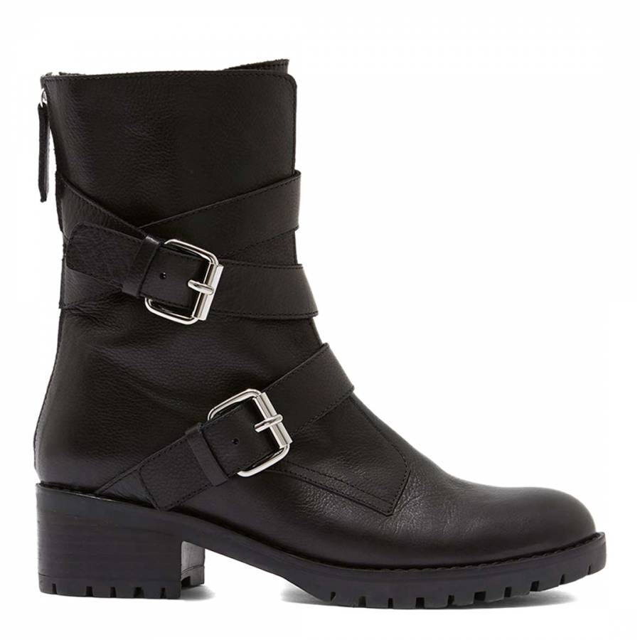 Black Tammy Leather Boots - BrandAlley