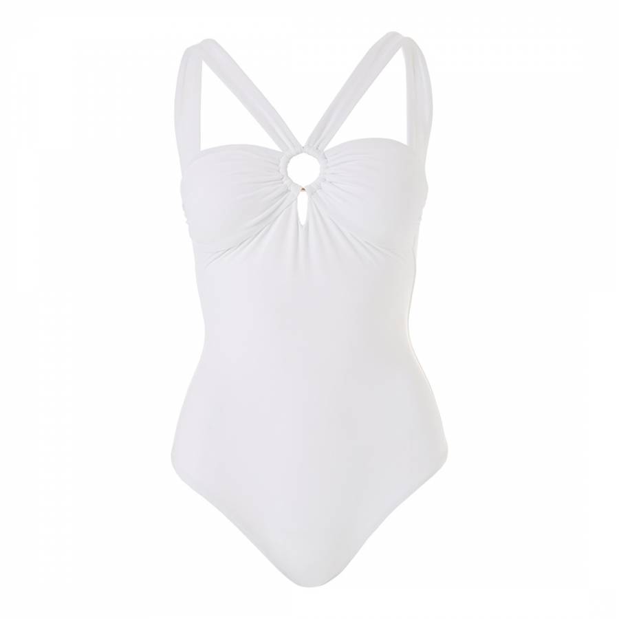 White Valencia Swimsuit - BrandAlley