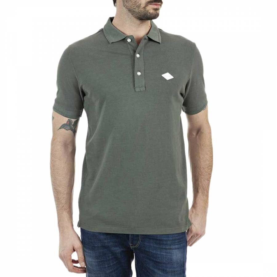 Green Cotton Pique Polo Shirt - BrandAlley