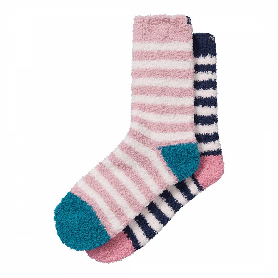 Multi Striped Fluffy Socks - BrandAlley