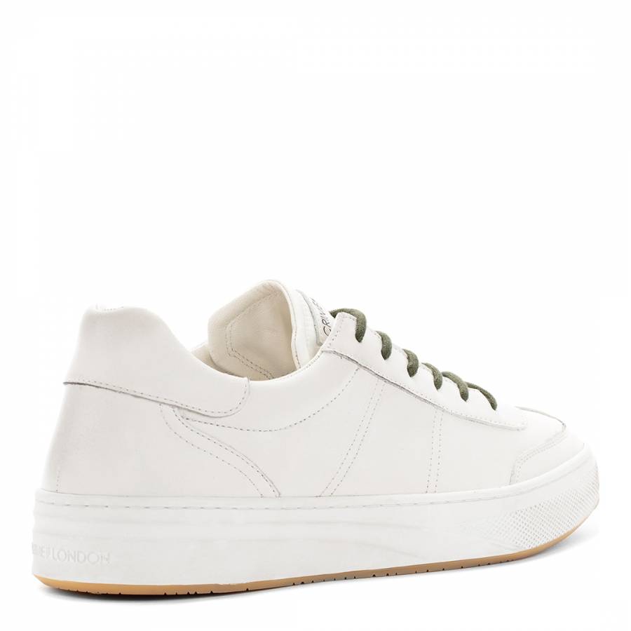 White Low Top Leather Sneakers - BrandAlley