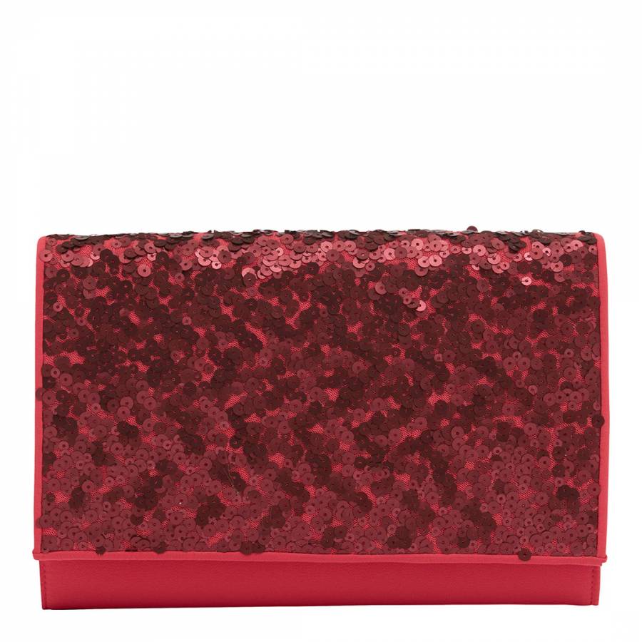 Red Sequin Crepe Bag - BrandAlley