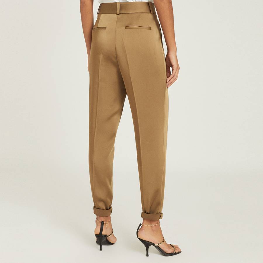 Satin Pleated Trousers
