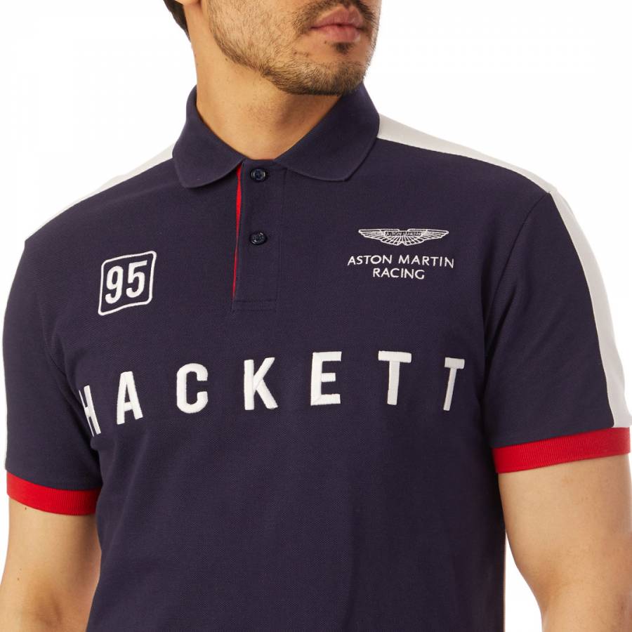 Navy AMR Wings Polo Shirt - BrandAlley
