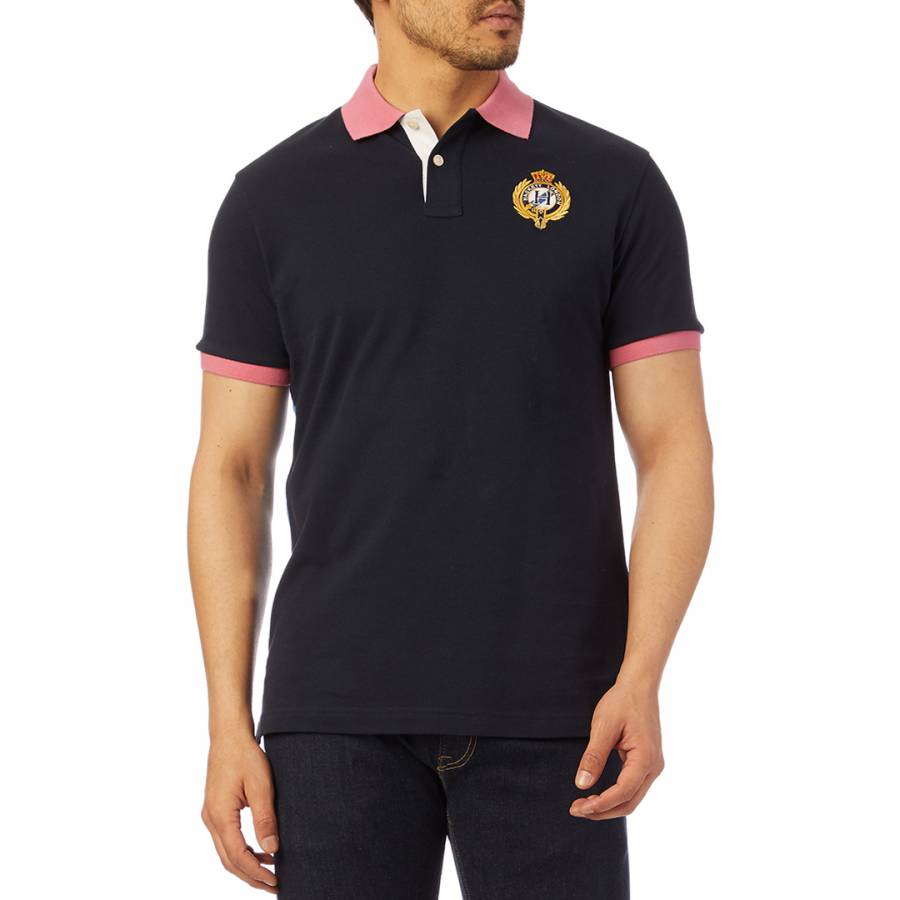 Navy Crest Polo Shirt - BrandAlley