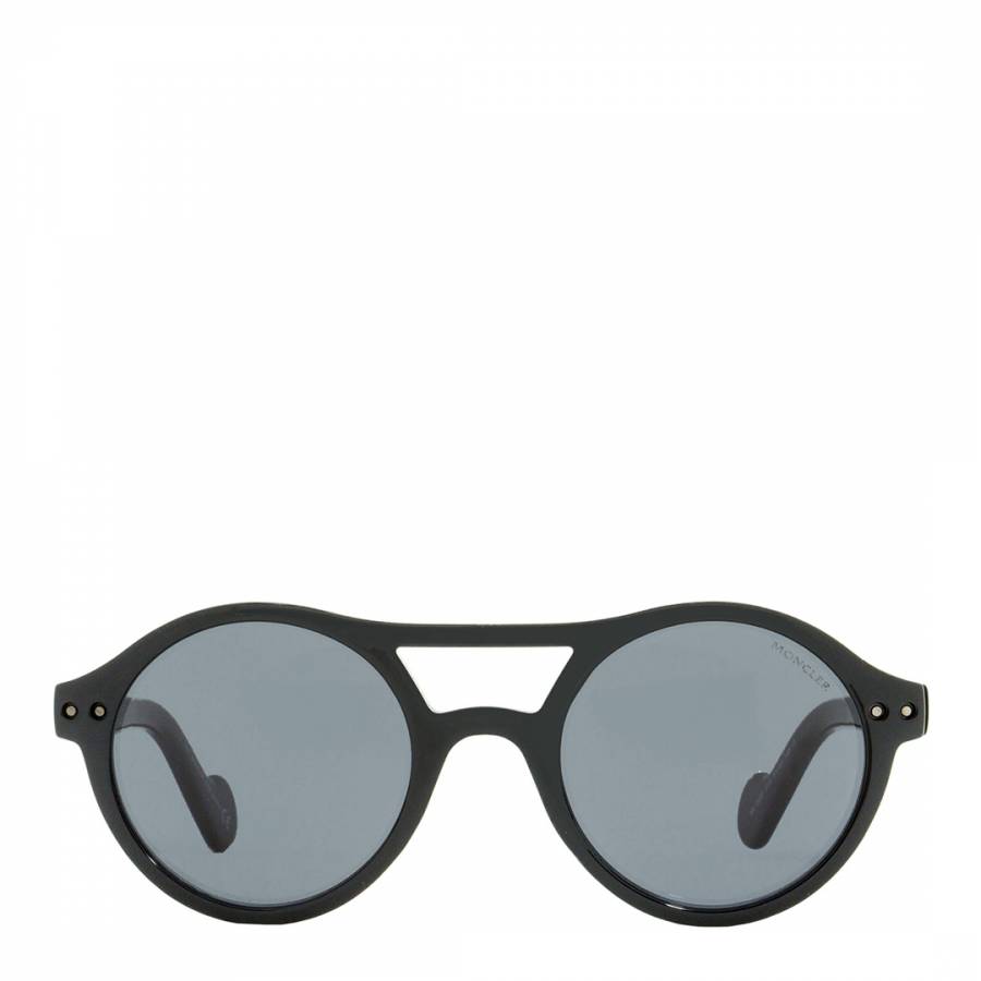 Unisex Shiny Black Moncler Sunglasses 51mm - BrandAlley