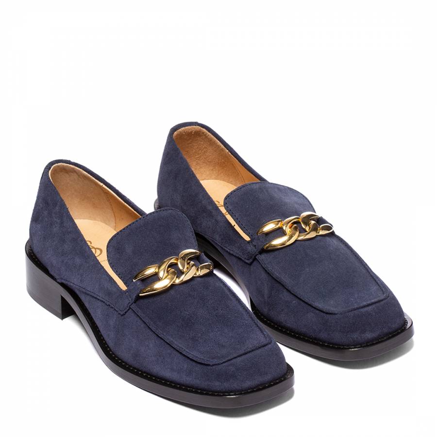 Navy Sofia Suede Loafer - BrandAlley