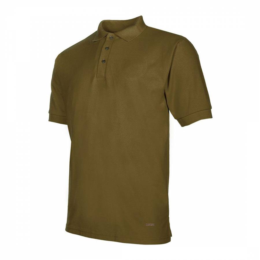 Khaki Cotton Polo shirt - BrandAlley