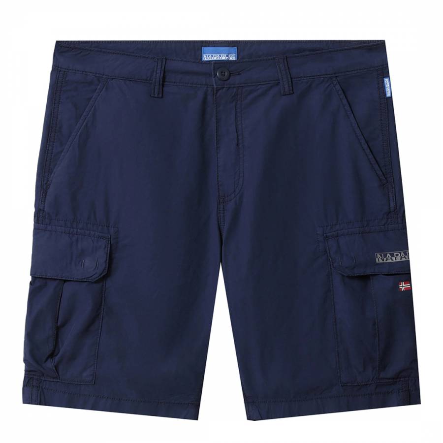 Navy Cotton Cargo Shorts - BrandAlley