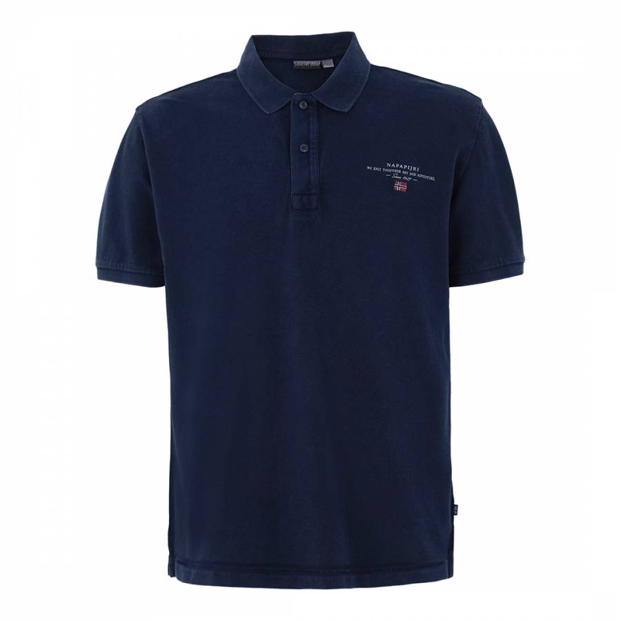 Navy Cotton Polo Shirt - BrandAlley