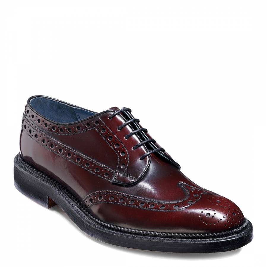 Burgundy Leather Blackwell Derby Shoes - BrandAlley
